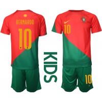 Portugal Bernardo Silva #10 Hemmaställ Barn VM 2022 Korta ärmar (+ Korta byxor)